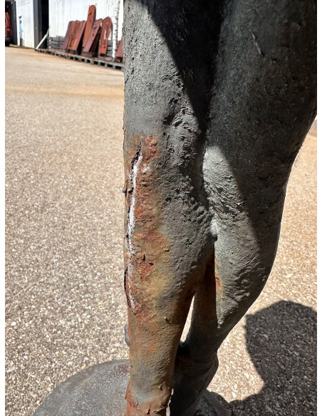 Gartendeko Rost Ausstellungstück - Ballerina Gusseisen Skulptur für den Garten - 2er Set je 125 cm hoch Ausstellungsstück aus un