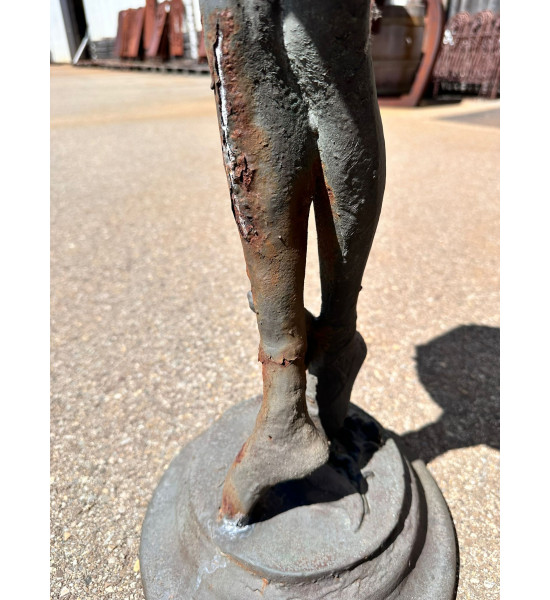 Gartendeko Rost Ausstellungstück - Ballerina Gusseisen Skulptur für den Garten - 2er Set je 125 cm hoch Ausstellungsstück aus un