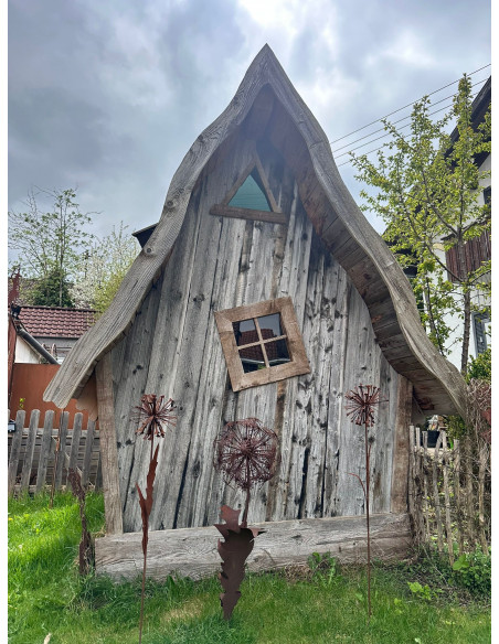 Gartenstecker Gartenstecker Löwenzahn klein mit 2 Blätter - Höhe 100 cm - Pusteblume Blumenstecker 
Höhe 100 cm - Blumenstecker