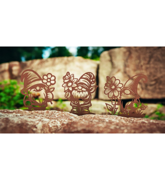 Beetstecker für Frühling und Sommer Beetstecker - Wichtel Nils mit Blume Dieser lustige Wichtel mit Blume sorgt für rustikalen S