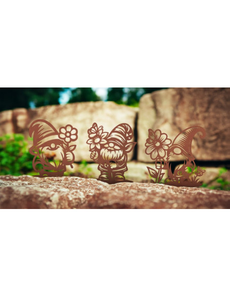 Beetstecker für Frühling und Sommer Beetstecker - Wichtel Nils mit Blume Dieser lustige Wichtel mit Blume sorgt für rustikalen S