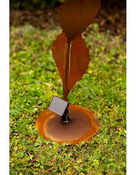 Start Glasblume - Maya - rote Kugel - mit gratis Solar ie Glasblumen werden mit einer abnehmbaren Glaskugel oder einer Edelstahl