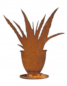 Aloe im Topf, auf Platte - Höhe 24 cm 
Höhe 24 cm