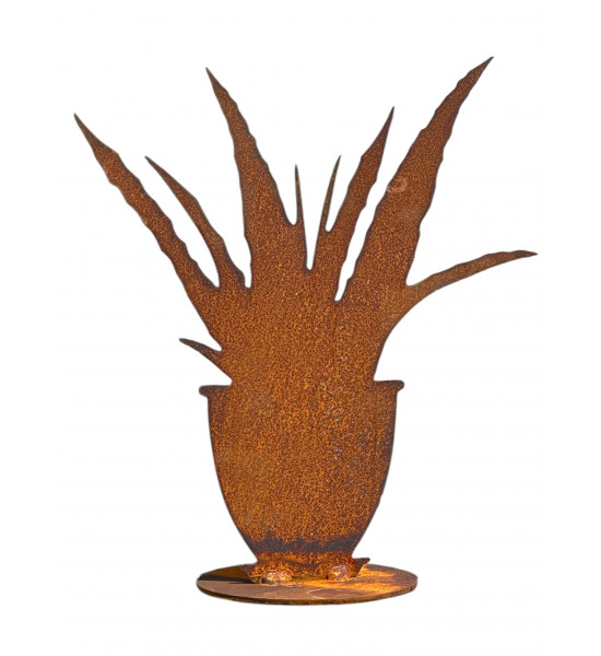 Aloe im Topf, auf Platte - Höhe 24 cm 
Höhe 24 cm