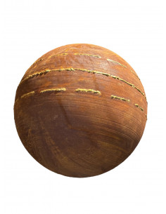 40 cm Kugeln Geschlossene Deko Kugel mit unregelmäßigen Goldstreifen - Ø 40 cm - Gartenkugel Edelrost Kugel aus Metall geschloss