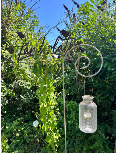 Gartenstecker Metall Laternenstab - kleine Schnecke - Höhe 180 cm - Curl Spirale 
Höhe 180 cm
Breite 20 cm
Durchmesser 8 mm S 2