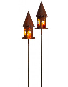 Futterstellen und Vogelhäuser romantisches Vogelhaus Höhe 45 cm - Vogelfutterhaus mit Spitzenboden Dieses Vogelfutterhaus aus Me 2