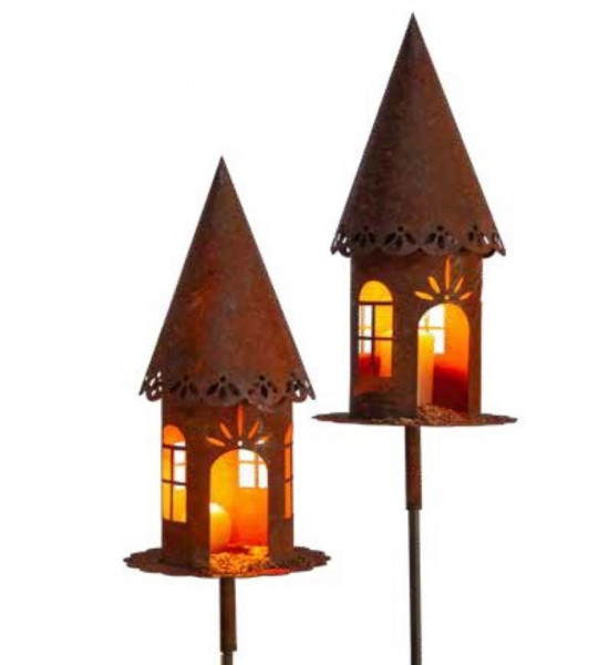 Futterstellen und Vogelhäuser romantisches Vogelhaus Höhe 45 cm - Vogelfutterhaus mit Spitzenboden Dieses Vogelfutterhaus aus Me