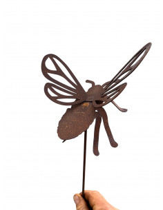 Fliegende Hummel als Gartenstecker - 20 cm breit