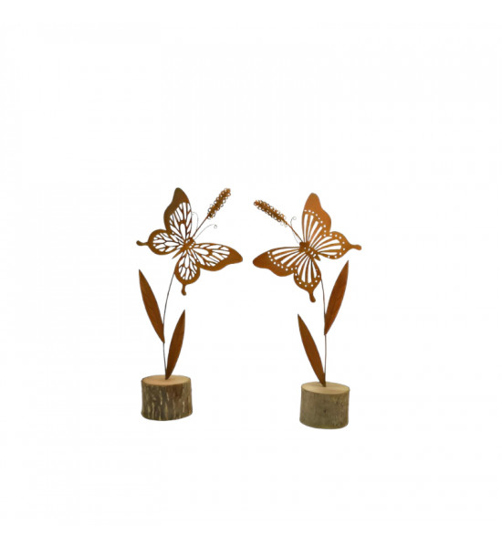 Blume mit Schmetterling - Höhe 31 cm 
Höhe 31 cm
Breite 17