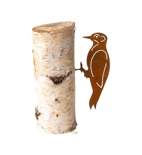 Gartendeko Rost Deko Specht mit Schraubengewinde - Höhe 25 cm 
Breite 11 cm
Höhe 25 cm

