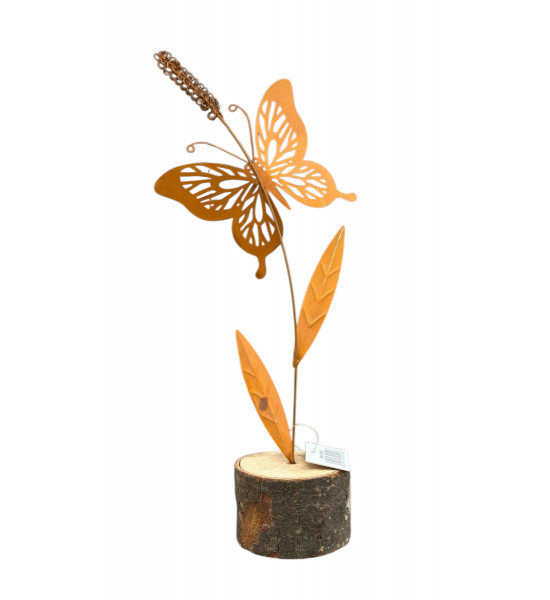Schmetterlinge Dekofigur Schmetterling mit Blume – auf Holzsockel -Höhe 31 cm 
Höhe 31 cm
Breite 17 cm

Frühlingsdeko für de