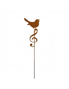 Vogel Deko Vogel auf Notenschlüssel zum Stecken - Höhe 14 cm 
Höhe 14 cm
Breite 8 cm
Gesamtlänge 42