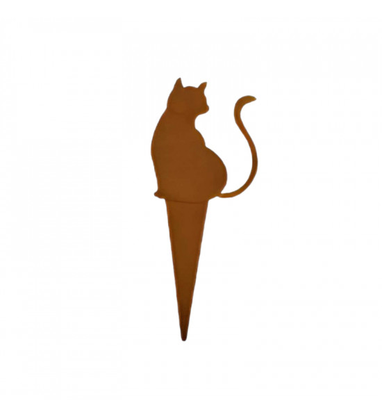 Start Gartenstecker Katze – Höhe 17 cm 
Höhe 17 cm

Katzen-Stecker aus braun lackiertem Metall bringt Leben in Beet und Blume