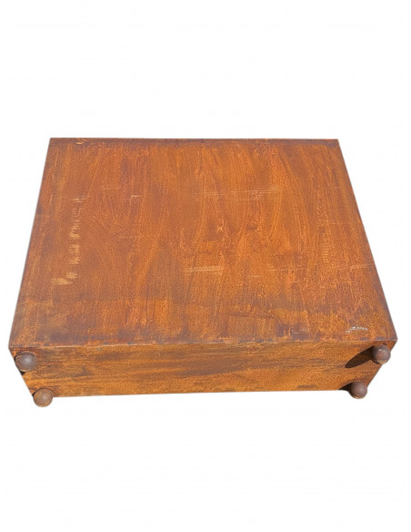 Hochbeet Metall Pflanztopf Metall Rechteckig 74 x 22 cm Höhe 54 cm 74x22, h= 54 cm