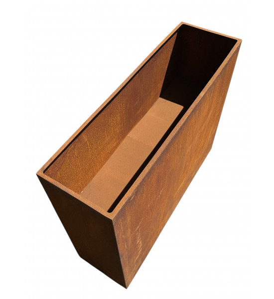 Hochbeet Metall Pflanztopf Metall Rechteckig 74 x 22 cm Höhe 54 cm 74x22, h= 54 cm