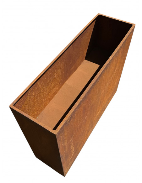 Hochbeet Metall Pflanztopf Metall Rechteckig 74 x 22 cm Höhe 54 cm 74x22, h= 54 cm