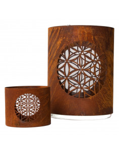 Blume des Lebens Windlicht Blume des Lebens mit Glas 15 x 20 cm Die Blume des Lebens ist nicht nur ein Mandala, sondern ein Symb