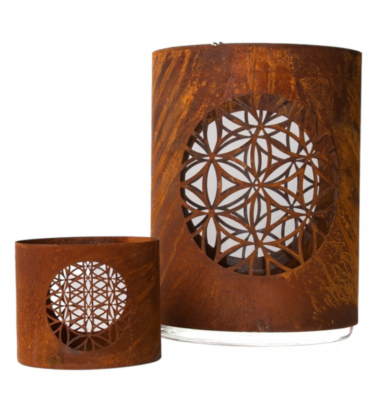Blume des Lebens Windlicht Blume des Lebens mit Glas 15 x 20 cm Die Blume des Lebens ist nicht nur ein Mandala, sondern ein Symb