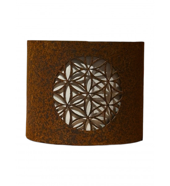 Start Windlicht Mini „Blume des Lebens“ - Höhe 9 cm 
Höhe 9 cm
Breite 7,5 cm

Dieses dekorative Mini-Windlicht überzeugt mit