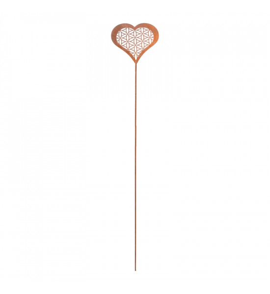 Gartenstecker Herz Gartenstecker Herz Mandala – Blume des Lebens - Breite 30 cm 
Gesamtlänge 166 cm
Breite 30 cm
