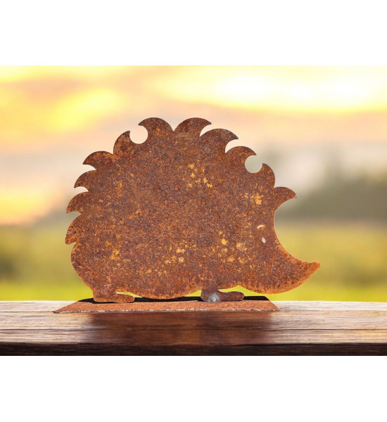 Herbstdeko fröhlicher Gartenigel Figur - 15 cm breit - Igel Herbstdeko Dieser herbstliche Geselle sucht bei dir im Garten ein Pl