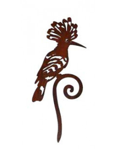 Vogel Deko Wiedehopf mit Curl Stecker - Höhe 42 cm 