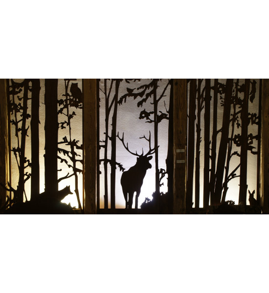 Wild Paravent - Hirsch - 200 x 90 cm...