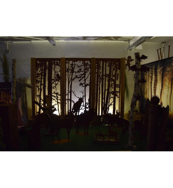 Wild Paravent - Hirsch - 200 x 90 cm ohne...