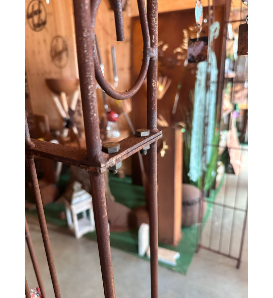 Rosenbogen Metall Rosenbogen Metall - ADVANCE mit Spitze - 160 cm breit Massiver Metallrosenbogen mit klassischer Lilienspitze m