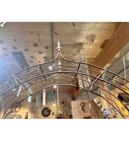 Rosenbogen Metall Rosenbogen Metall - ADVANCE mit Spitze - 160 cm breit Massiver Metallrosenbogen mit klassischer Lilienspitze m