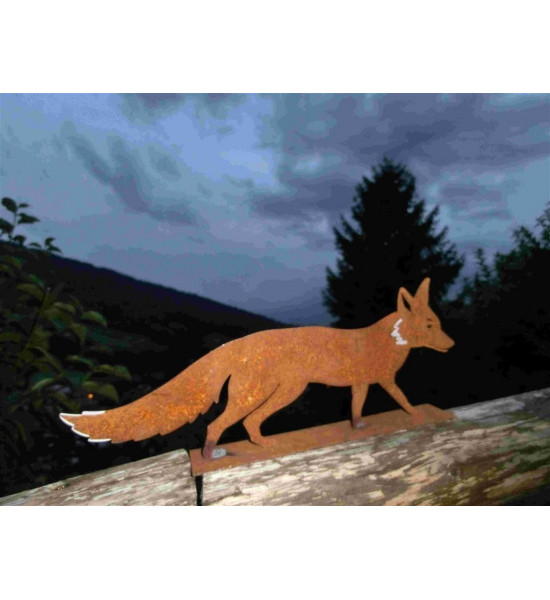 Fuchs und Wolf Fuchs Mini - Länge 30 cm - rostiger Deko Fuchs Gartenfigur Edelrost-Fuchs Mini Länge 30 cm
Höhe 11 cm