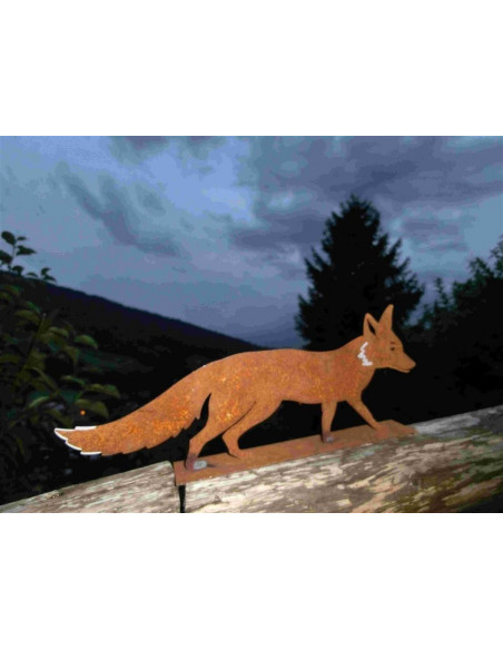 Fuchs und Wolf Fuchs Mini - Länge 30 cm - rostiger Deko Fuchs Gartenfigur Edelrost-Fuchs Mini Länge 30 cm
Höhe 11 cm