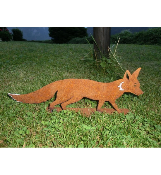 Fuchs und Wolf Fuchs Mini - Länge 30 cm - rostiger Deko Fuchs Gartenfigur Edelrost-Fuchs Mini Länge 30 cm
Höhe 11 cm