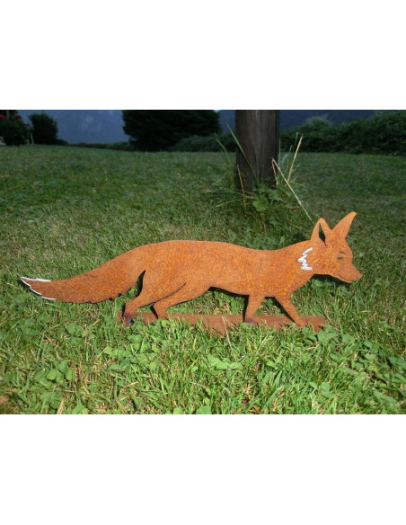 Fuchs und Wolf Fuchs Mini - Länge 30 cm - rostiger Deko Fuchs Gartenfigur Edelrost-Fuchs Mini Länge 30 cm
Höhe 11 cm
