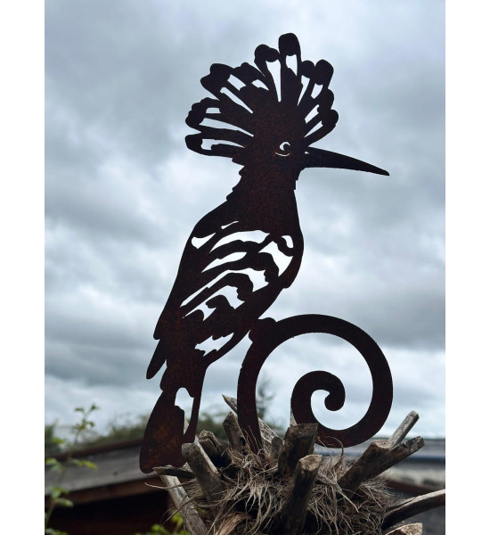 Vogel Deko Wiedehopf mit Curl Stecker - Höhe 42 cm 
Höhe 42 cm
