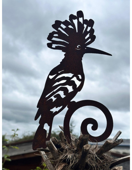 Vogel Deko Wiedehopf mit Curl Stecker - Höhe 42 cm 
Höhe 42 cm
