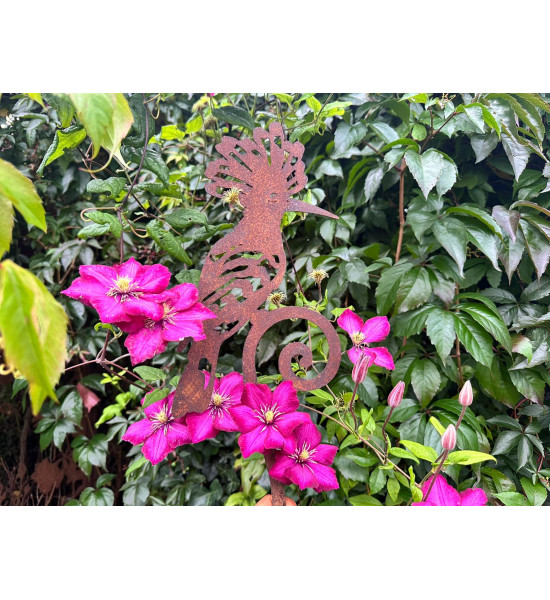 Vogel Deko Wiedehopf mit Curl Stecker - Höhe 42 cm 
Höhe 42 cm
