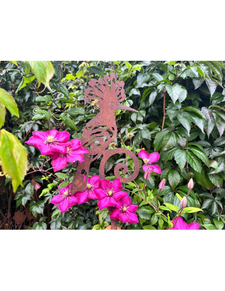 Vogel Deko Wiedehopf mit Curl Stecker - Höhe 42 cm 
Höhe 42 cm
