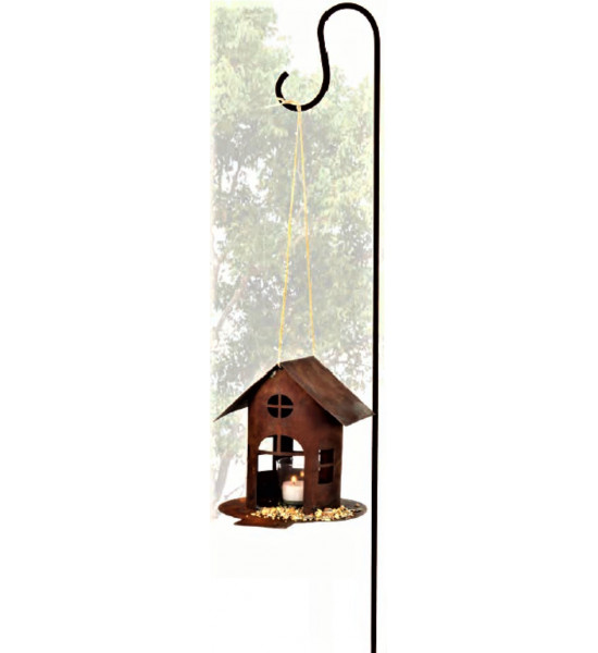 Gartendeko Rost Rost Gartenstecker mit Haken -  Höhe 130 cm Edelrost Gartenstecker mit Haken zum Aufhängen von Gartendeko

Höh