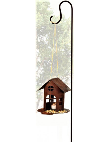 Gartendeko Rost Rost Gartenstecker mit Haken -  Höhe 130 cm Edelrost Gartenstecker mit Haken zum Aufhängen von Gartendeko

Höh