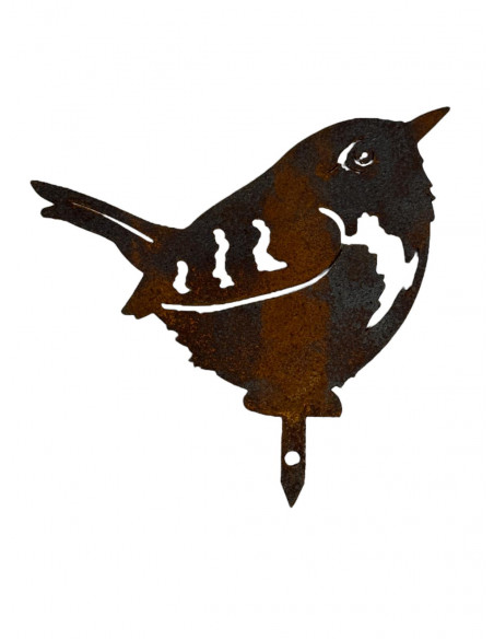 Tiere mit Baumspieß Direktstecker Zaunkönig sitzend - Höhe 8,6 cm 