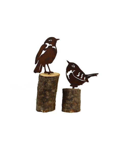 Tiere mit Baumspieß Direktstecker Zaunkönig sitzend - Höhe 8,6 cm 