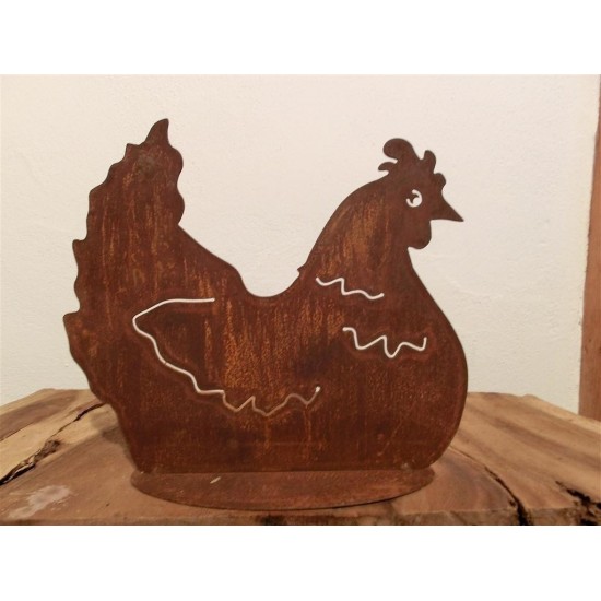 Henne sitzend h 32 cm