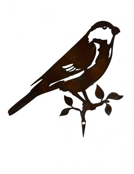 Tiere mit Baumspieß Direktstecker Vogel Dompfaff - auf Ast - Höhe 15 cm 