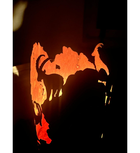 Windlichter & Laternen Steinbock Windlicht - Höhe 35 cm - Alpenländisches Kerzen Flair 
auf 3 Kugeln
Höhe 35 cm
Ø 
