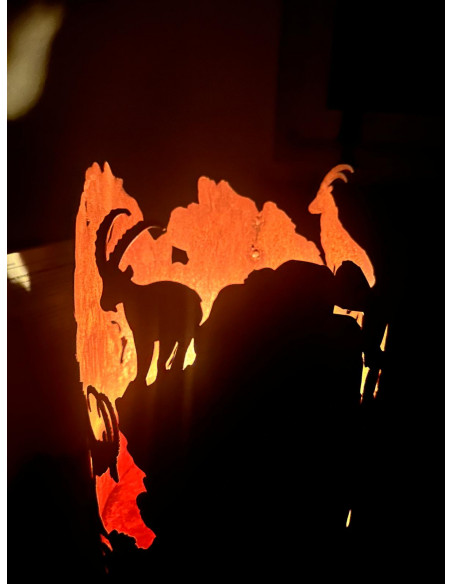 Windlichter & Laternen Steinbock Windlicht - Höhe 35 cm - Alpenländisches Kerzen Flair 
auf 3 Kugeln
Höhe 35 cm
Ø 

