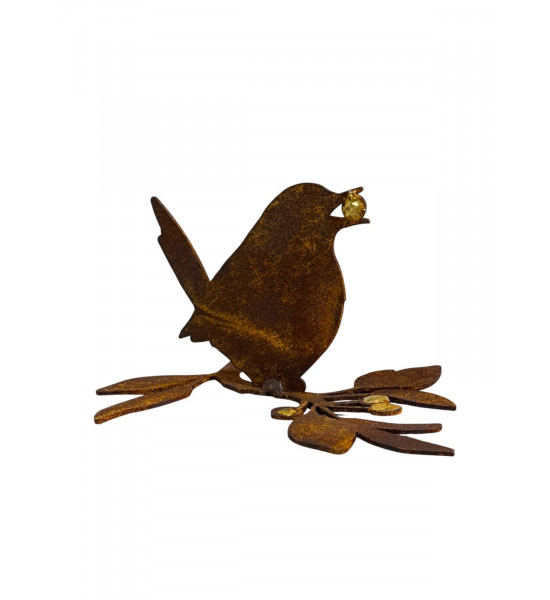 Winterdeko Vogel - Beerendieb - mit Goldenbeeren für Vasen - Höhe 7 cm 
Diese süße Beerendieb sucht sich seinen Wintervorat und