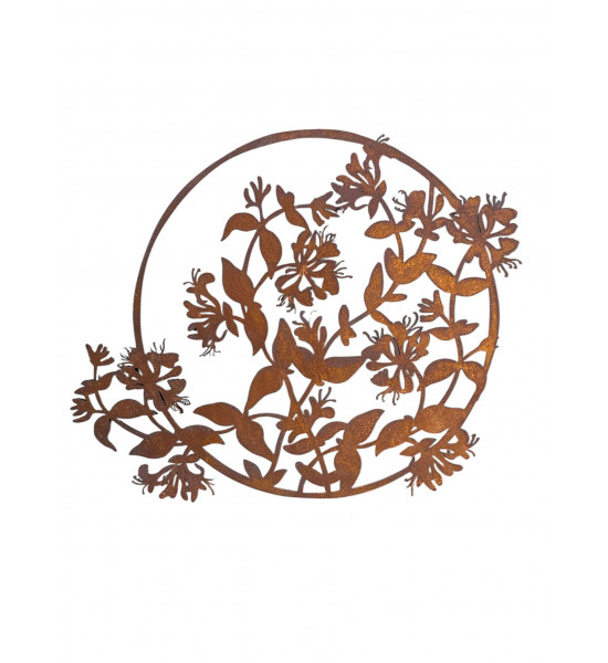 Start Geißblatt-Bild mit Ring D40cm zum Hängen H42cm B47cm 