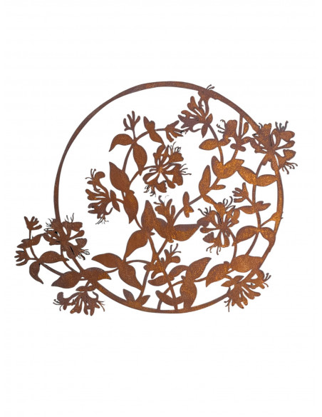 Start Geißblatt-Bild mit Ring D40cm zum Hängen H42cm B47cm 